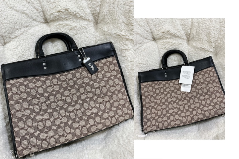 全新COACH ROGUE經典提花面料男用手提公事包-0