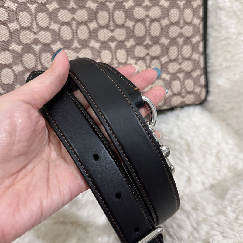 全新COACH ROGUE經典提花面料男用手提公事包-13