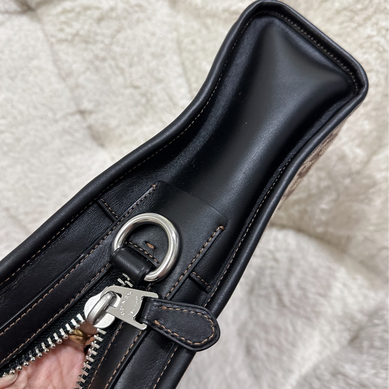 全新COACH ROGUE經典提花面料男用手提公事包-35