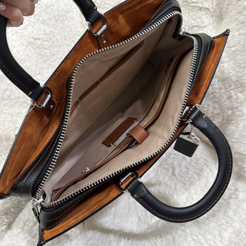 全新COACH ROGUE經典提花面料男用手提公事包-39