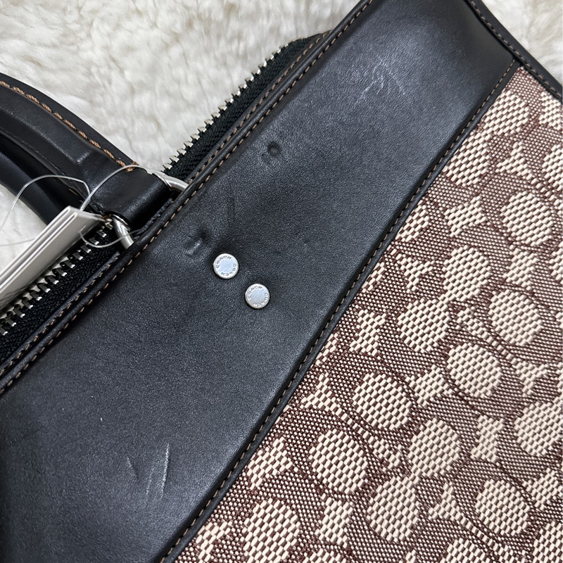 全新COACH ROGUE經典提花面料男用手提公事包-51