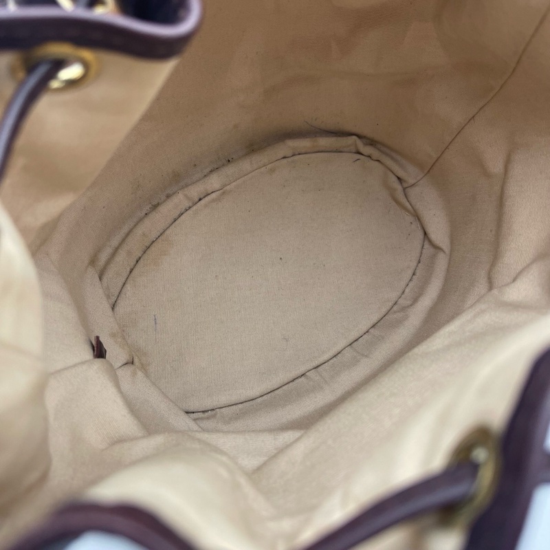 Lv树莓红丹宁牛仔小号水桶包-6