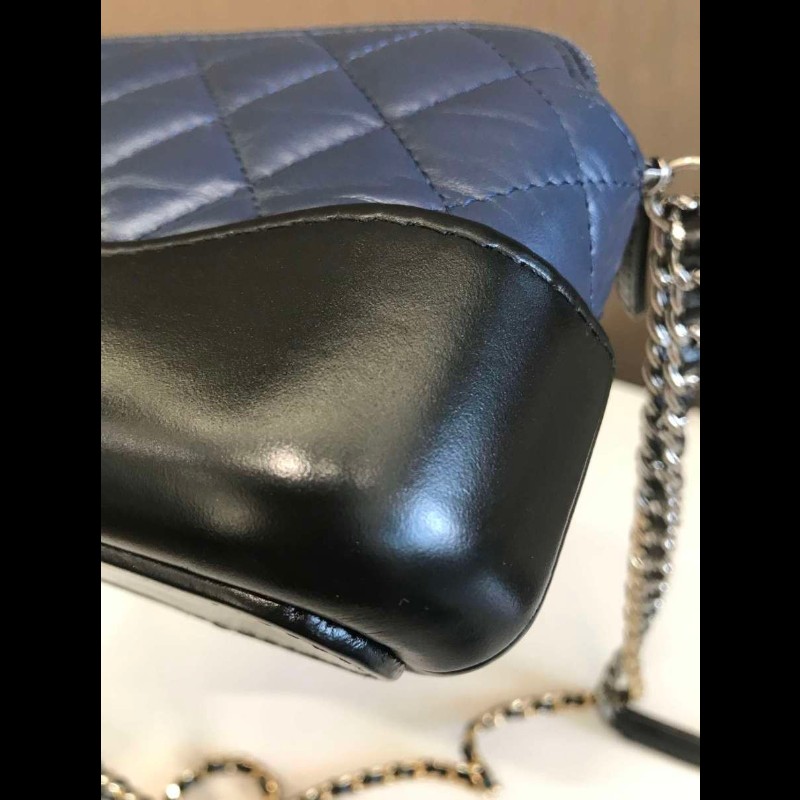 Chanel 藍拼黑mini流浪包-16