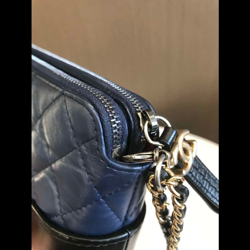 Chanel 藍拼黑mini流浪包-20