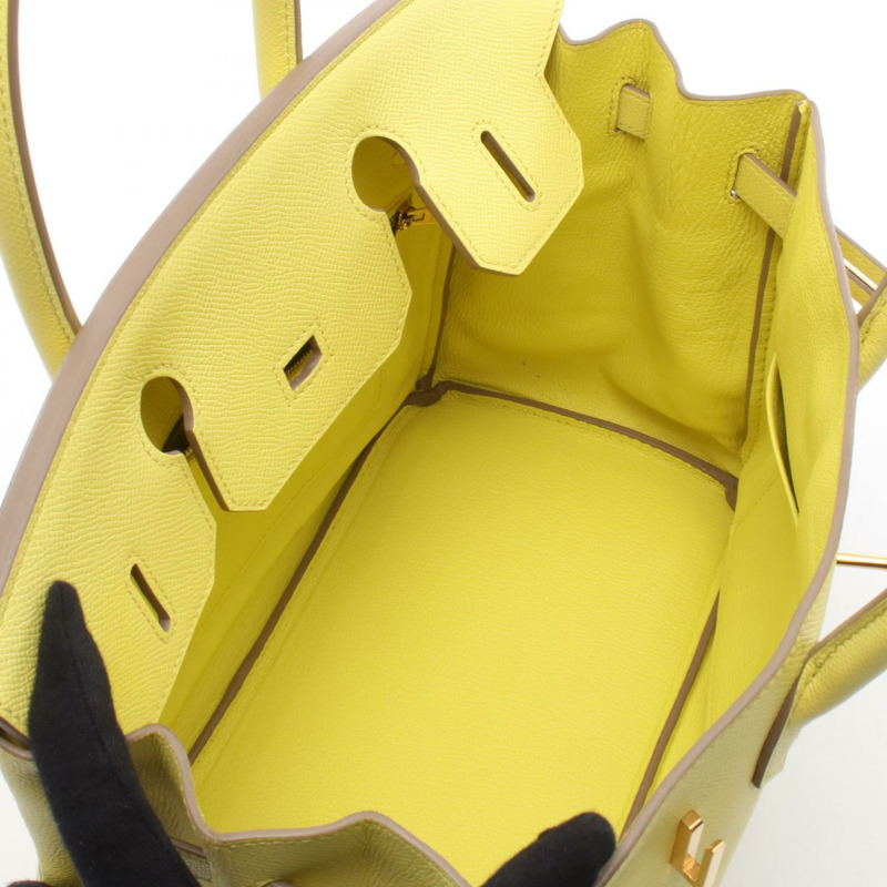 愛馬仕 Birkin 30 手提包，Epsom 皮革，檸檬黃，二手，女士，Q GHW-2