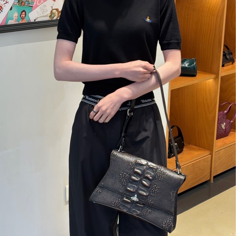 Vivienne Westwood 西太后 真絲羊毛 短袖針織#XS S M 黑色/灰白色-2