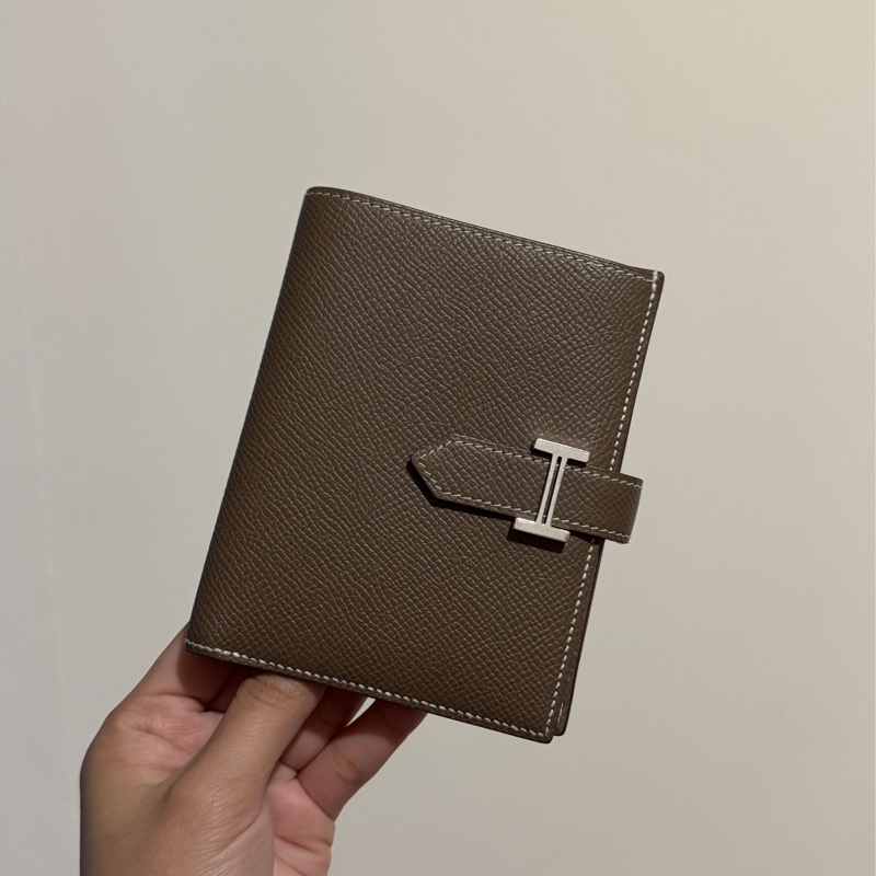 Hermes 愛馬仕 Bearn 錢包 中夾 短夾 大象灰-0