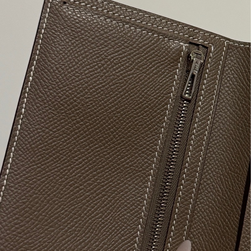 Hermes 愛馬仕 Bearn 錢包 中夾 短夾 大象灰-3