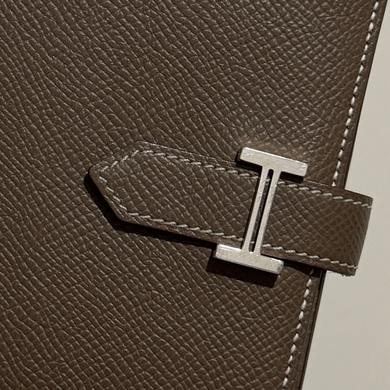 Hermes 愛馬仕 Bearn 錢包 中夾 短夾 大象灰-8