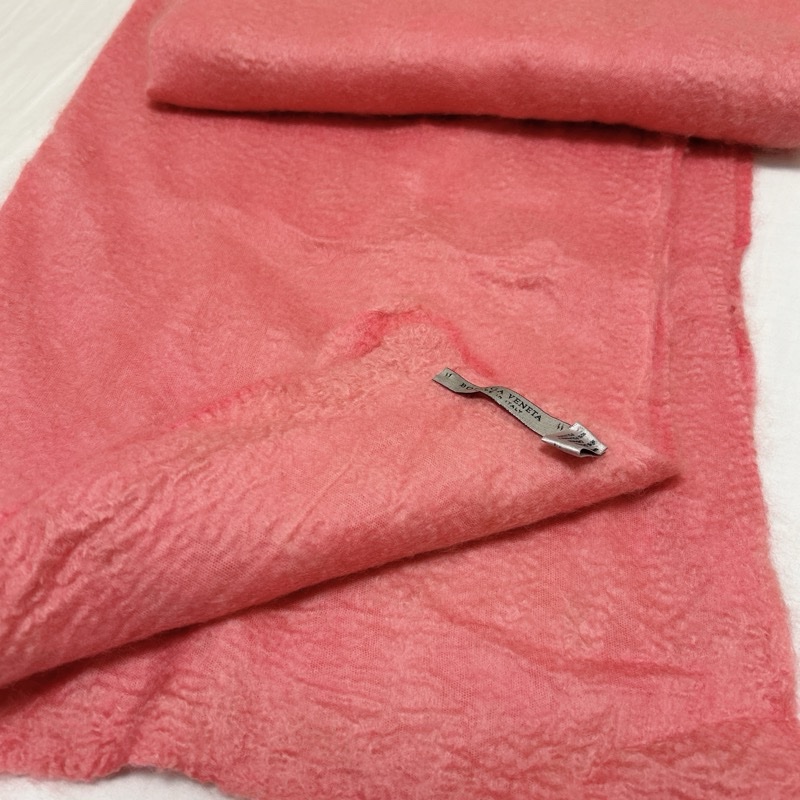 BOTTEGA VENETA喀什米爾圍巾 義大利製 橘粉紅-全新未使用長200公分-11