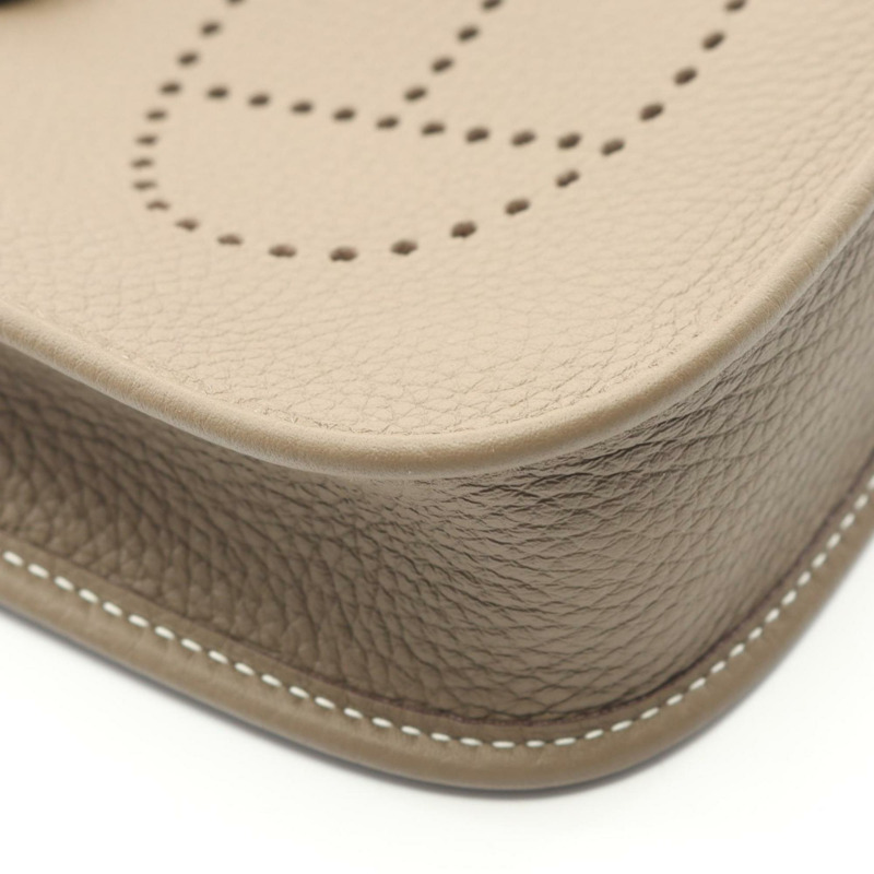 愛馬仕 Hermès Evelyn TPM Amazon 女士單背包，Taurillon Clemence 皮革，灰色-5
