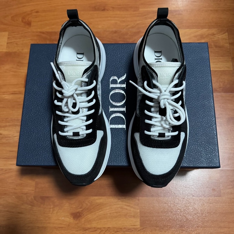 Dior迪奧B25 低幫CD滿印休閒鞋 黑色 42碼 99 新閒置未使用-2