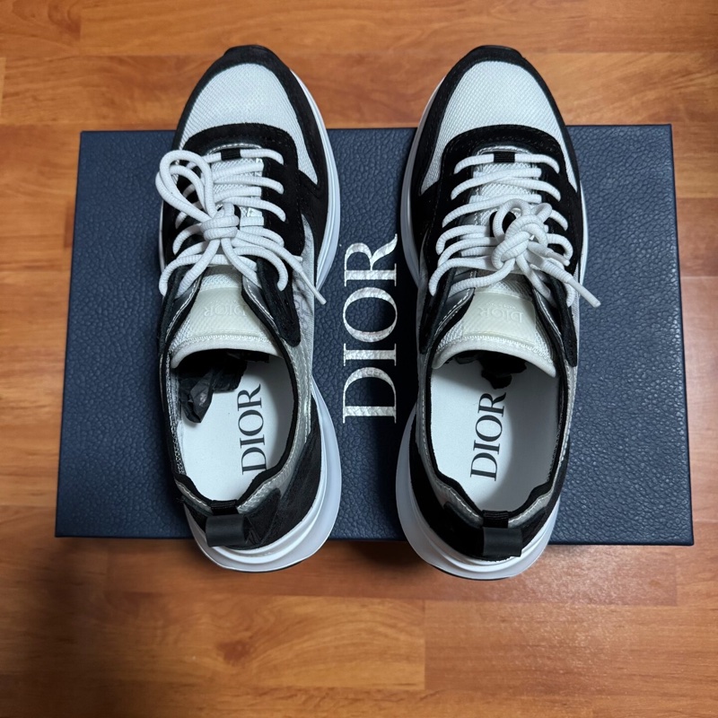 Dior迪奧B25 低幫CD滿印休閒鞋 黑色 42碼 99 新閒置未使用-3