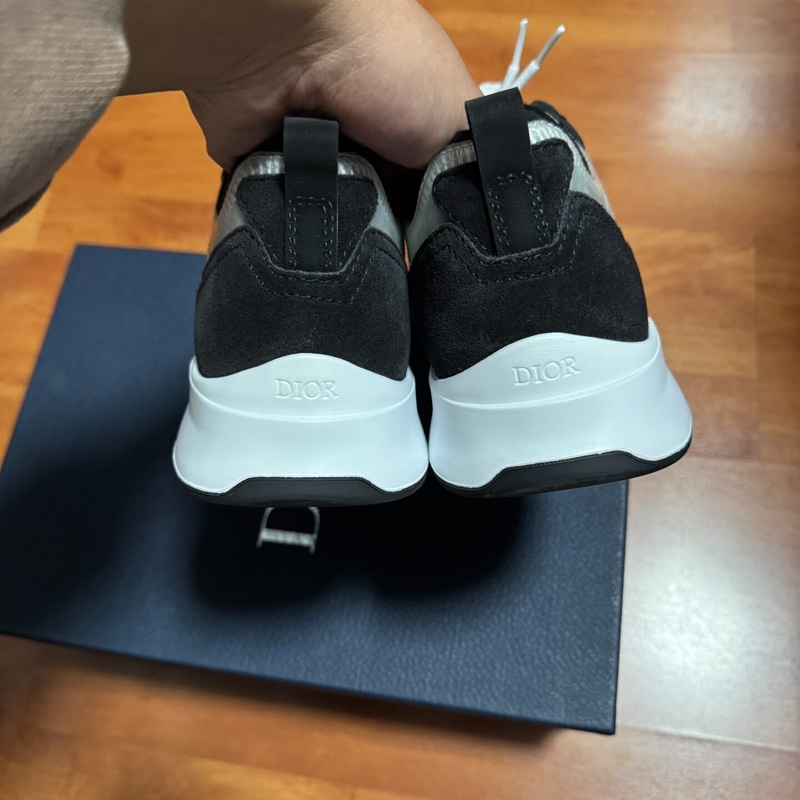 Dior迪奧B25 低幫CD滿印休閒鞋 黑色 42碼 99 新閒置未使用-4