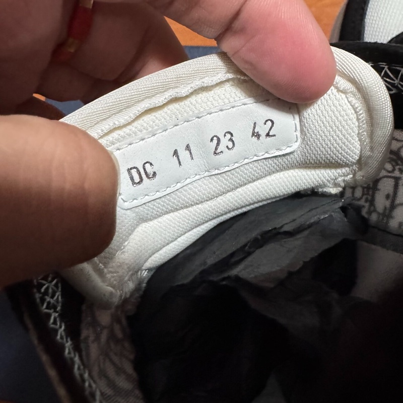 Dior迪奧B25 低幫CD滿印休閒鞋 黑色 42碼 99 新閒置未使用-5