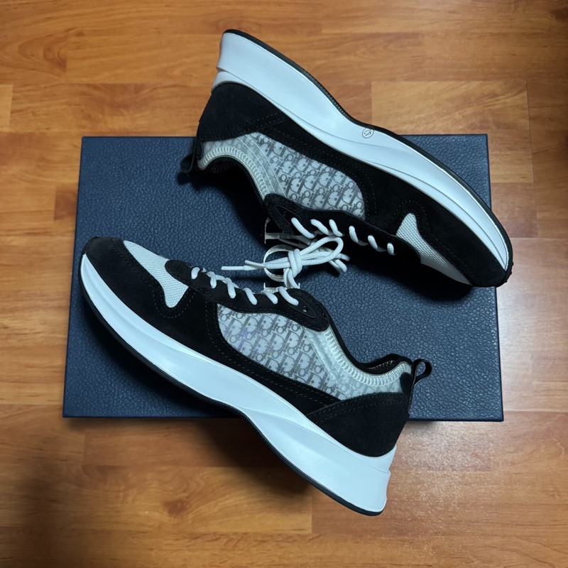 Dior迪奧B25 低幫CD滿印休閒鞋 黑色 42碼 99 新閒置未使用-8