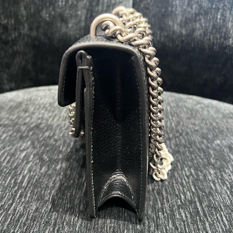 古馳/Gucci  酒神小號黑色 98新 尺寸：20 x 15.5 x 5-1