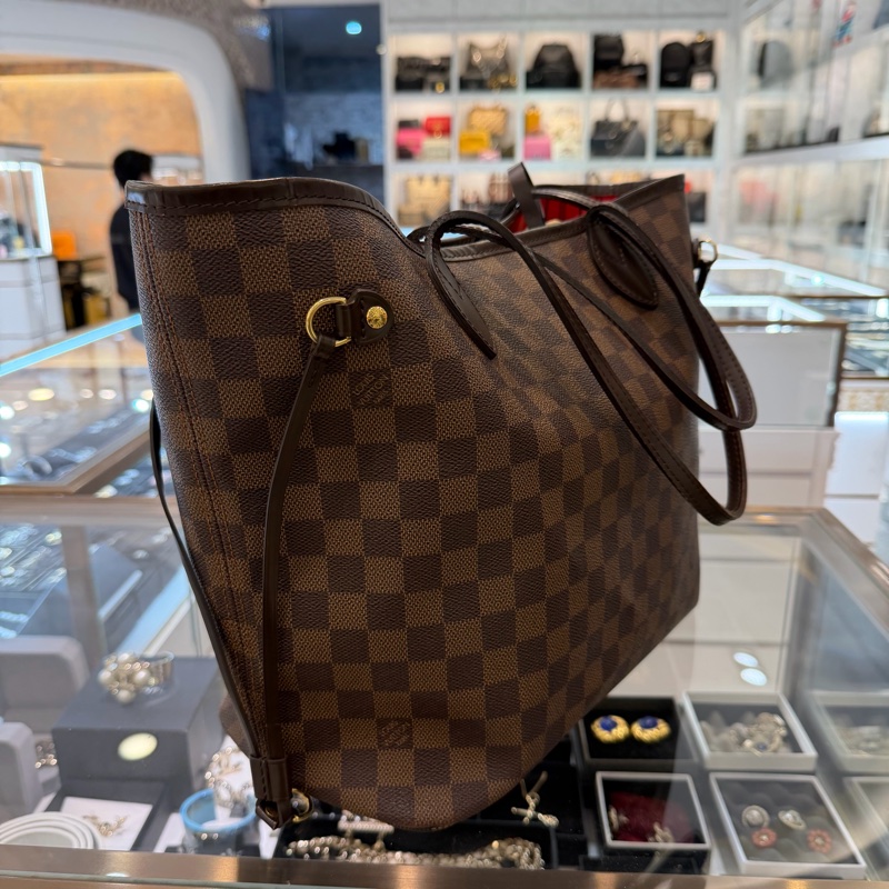 LV棕色棋盤格NEVERFULL-1