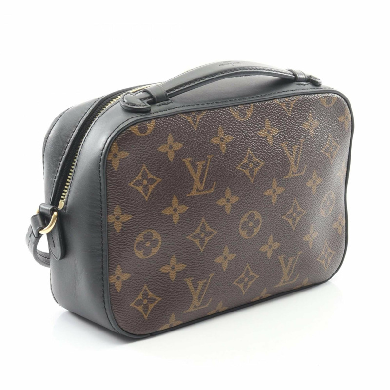 路易威登 Saintonge 單肩包，塗層帆布和皮革，Monogram 圖案，女士，棕黑色，M43555-1