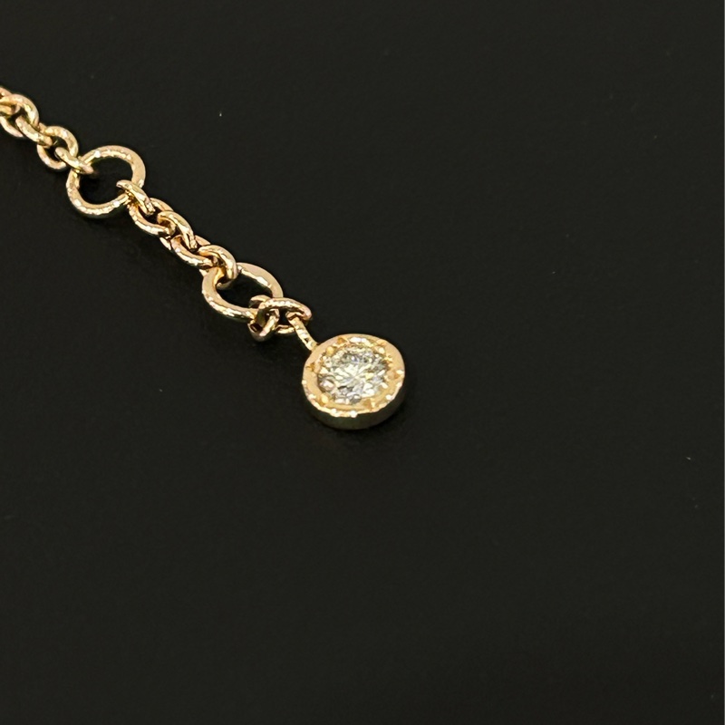 Hermes 18K玫瑰金帶鑽Finesse 小Q手鏈-3