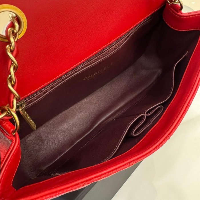 *SHIHNA名牌精品*CHANEL 菱格金扣鏈包-3