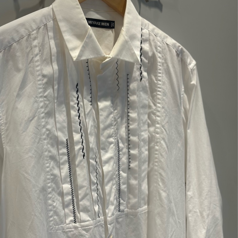 issey miyake men 皺褶造型男生襯衫-0