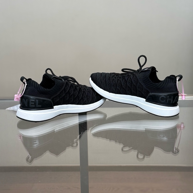 CHANEL/香奈兒 22B 黑白系帶字母休閒鞋 尺碼/36.5碼 成色/98-5