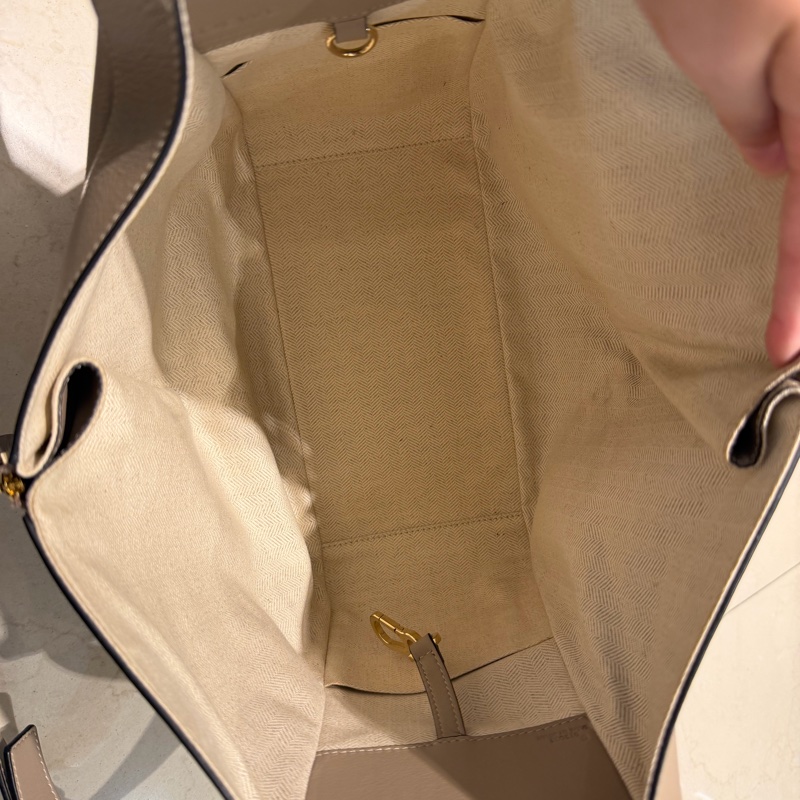 LOEWE Hammock 沙色小牛皮手提斜背吊床包(小)-14