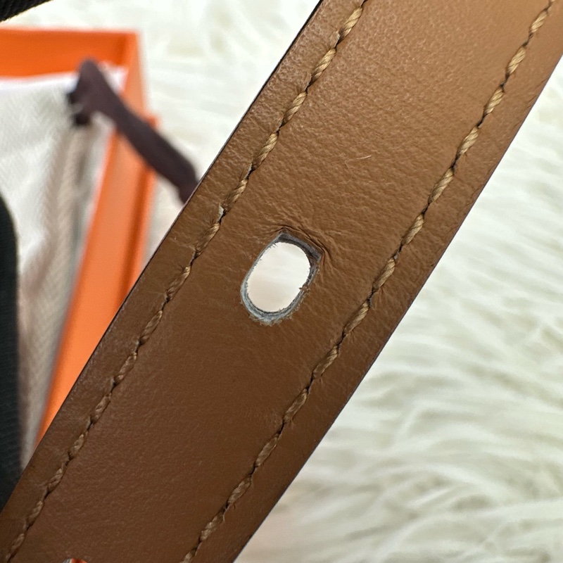 HERMES POP H 15 大象灰玫瑰金扣皮帶 65 U Stamp-10