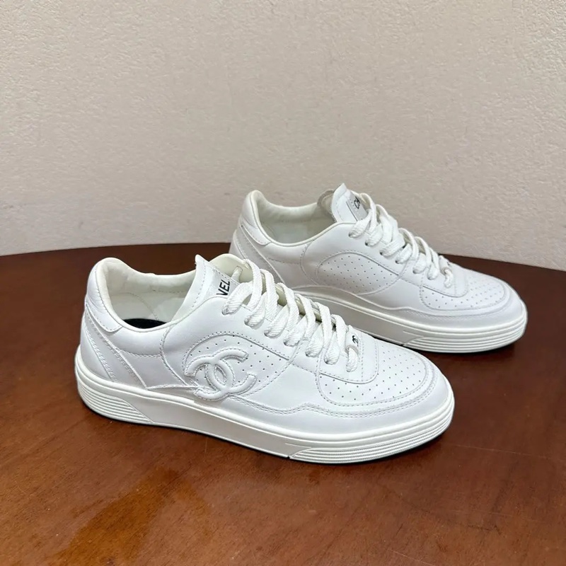 98新 Chanel 白色板鞋 36.5碼-0