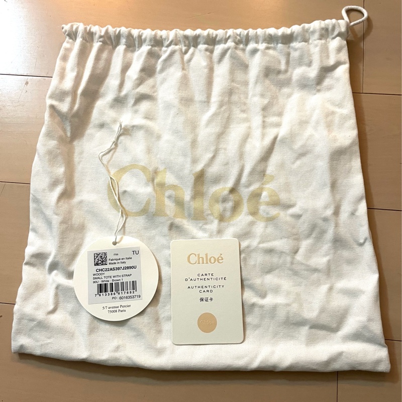 Chole SMALL WOODY TOTE BAG  (有背帶的新款）-5
