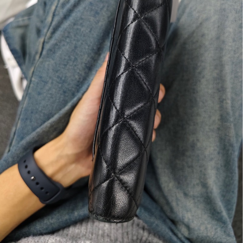 Chanel 香奈兒 WOC wallet on chain 黑色羊皮 金扣側背包 保證正品 24開-5