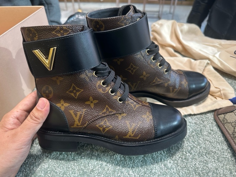 99新louis vuitton路易威登 lv 老花老花短靴 35碼-3