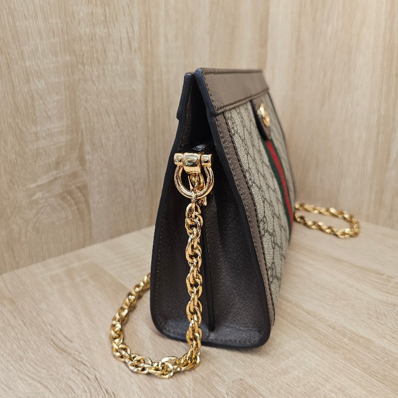 [孫芸芸包新年甜出❣️] Gucci老花綠紅綠Ohpidia金釦磁吸肩斜背包-1