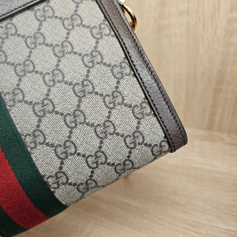 [孫芸芸包新年甜出❣️] Gucci老花綠紅綠Ohpidia金釦磁吸肩斜背包-5