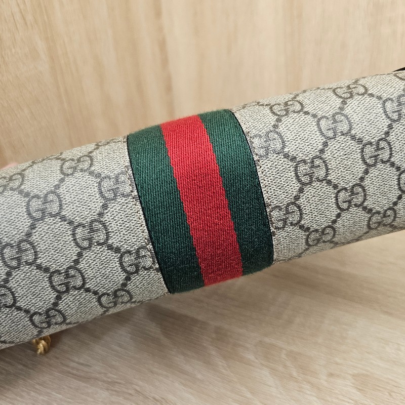 [孫芸芸包新年甜出❣️] Gucci老花綠紅綠Ohpidia金釦磁吸肩斜背包-7