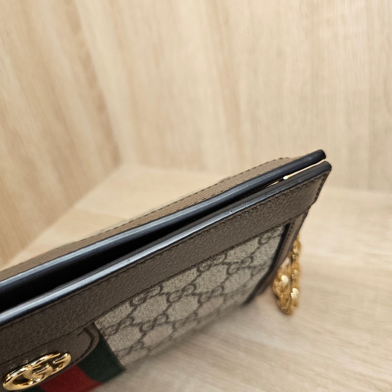 [孫芸芸包新年甜出❣️] Gucci老花綠紅綠Ohpidia金釦磁吸肩斜背包-9