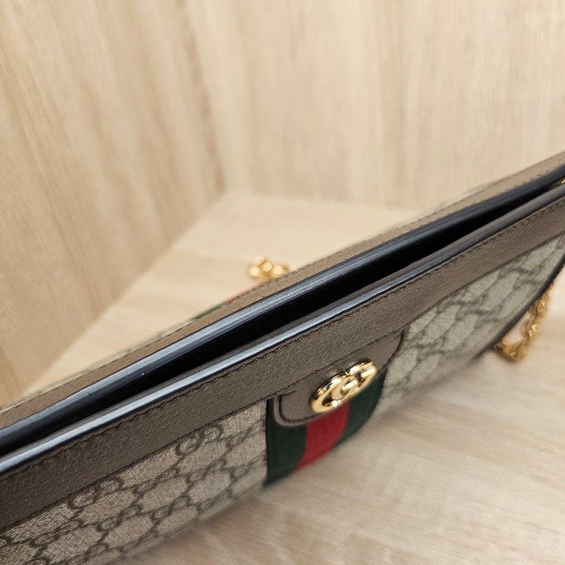 [孫芸芸包新年甜出❣️] Gucci老花綠紅綠Ohpidia金釦磁吸肩斜背包-10