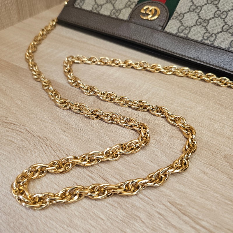 [孫芸芸包新年甜出❣️] Gucci老花綠紅綠Ohpidia金釦磁吸肩斜背包-12