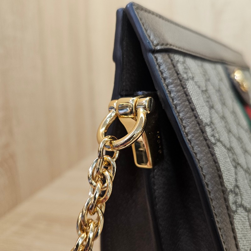 [孫芸芸包新年甜出❣️] Gucci老花綠紅綠Ohpidia金釦磁吸肩斜背包-20