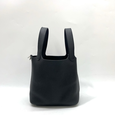 Hermes 89黑TC皮銀釦Picotin Lock 18手提包