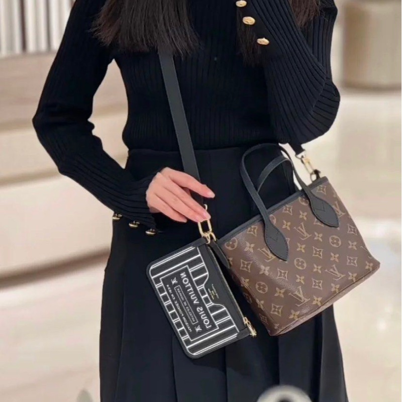 LV Neverfull Inside Out BB 雙面 手提/斜挎包-5