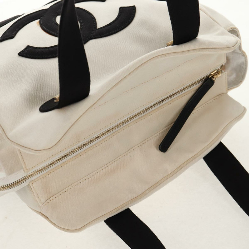 【日本直送】香奈兒棉花糖手袋帆佈白金雙C標誌正品 159747V-6