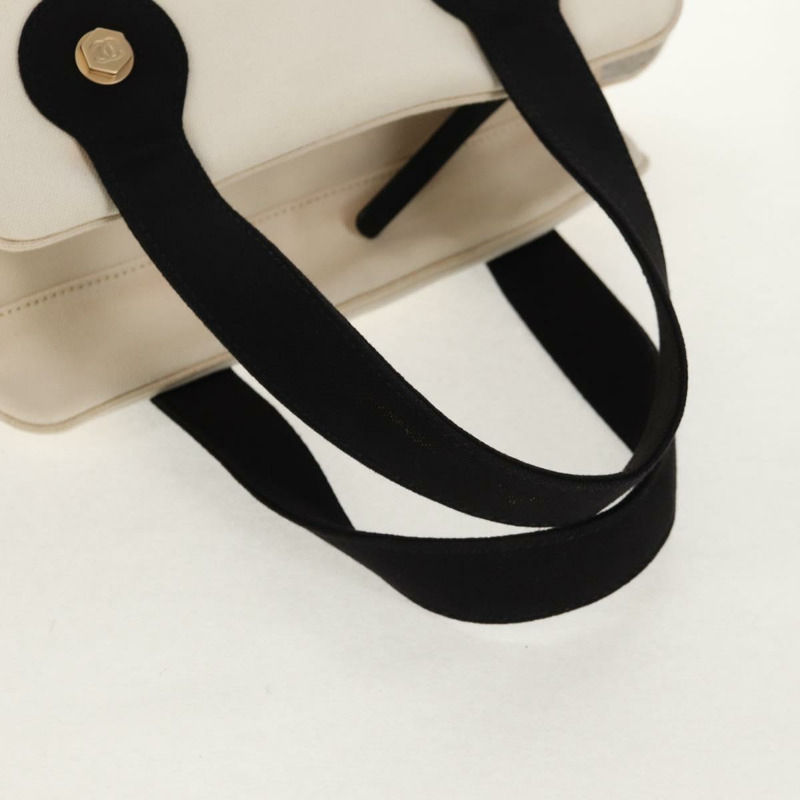 【日本直送】香奈兒棉花糖手袋帆佈白金雙C標誌正品 159747V-7