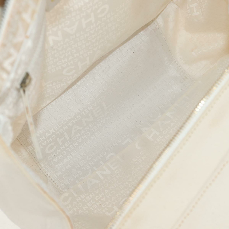 【日本直送】香奈兒棉花糖手袋帆佈白金雙C標誌正品 159747V-8