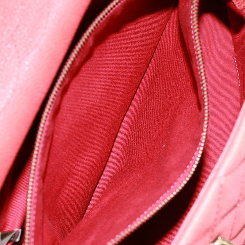 【日本直送】香奈兒鏈絎縫肩背包，魚子醬紋皮革，紅色，金色雙C標誌，正品編號159008V-26