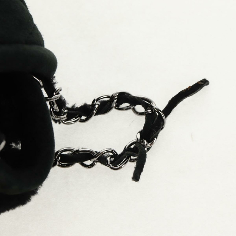 【日本直送】香奈兒 Chain Matelasse 2.55 肩背包 Mouton 黑色 銀色 CC Auth 159002V-7