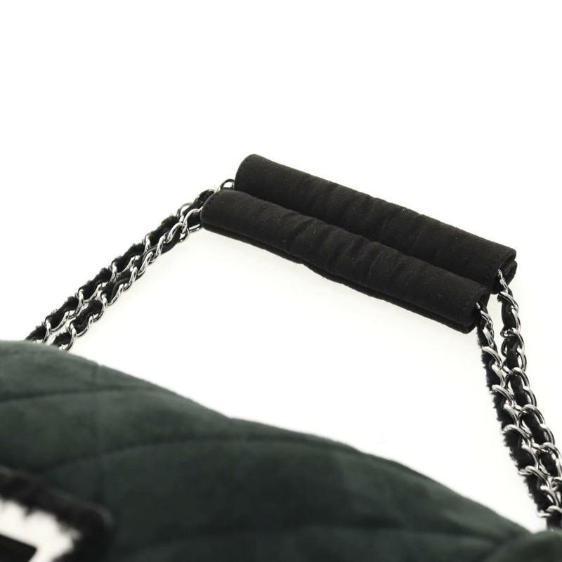 【日本直送】香奈兒 Chain Matelasse 2.55 肩背包 Mouton 黑色 銀色 CC Auth 159002V-13