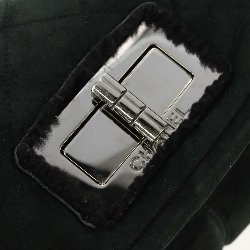 【日本直送】香奈兒 Chain Matelasse 2.55 肩背包 Mouton 黑色 銀色 CC Auth 159002V-18