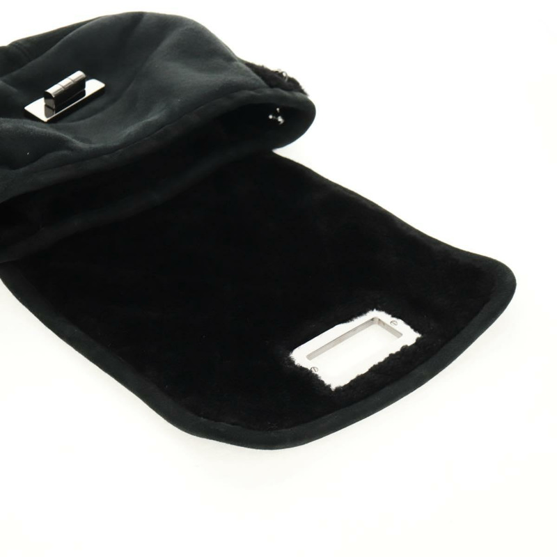 【日本直送】香奈兒 Chain Matelasse 2.55 肩背包 Mouton 黑色 銀色 CC Auth 159002V-19